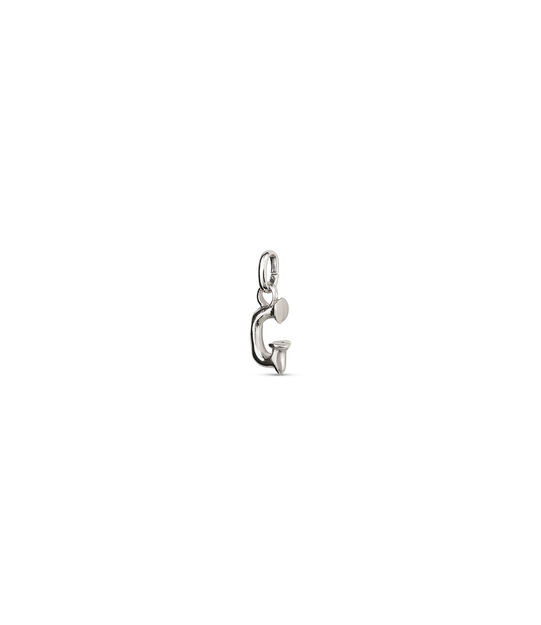Small G initial charm, Silver, large